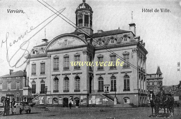 postkaart van Verviers Stadhuis