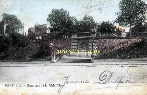 postkaart van Verviers Escaliers de la Chic-Chac