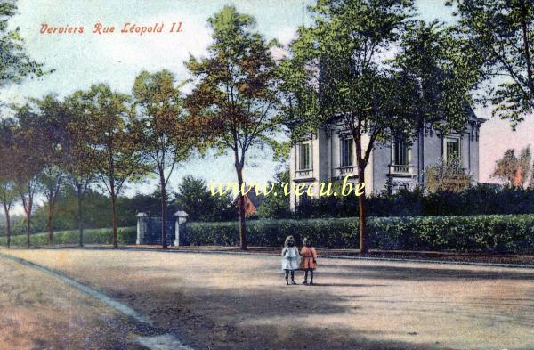 postkaart van Verviers Rue Léopod II