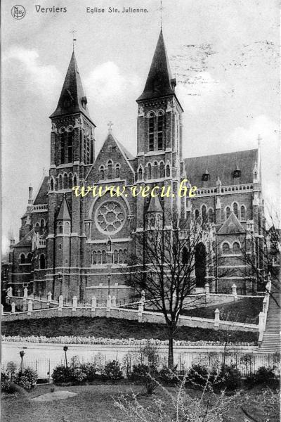 ancienne carte postale de Verviers Eglise Sainte Julienne
