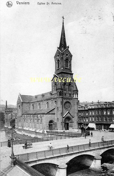 postkaart van Verviers Eglise Saint Antoine