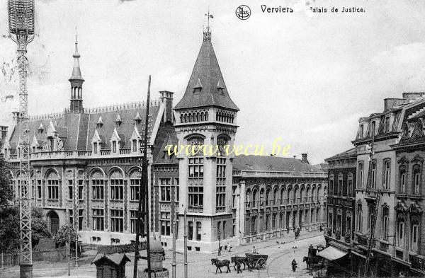ancienne carte postale de Verviers Palais de Justice