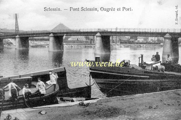 postkaart van Luik Pont Sclessin, Ougrée et Port