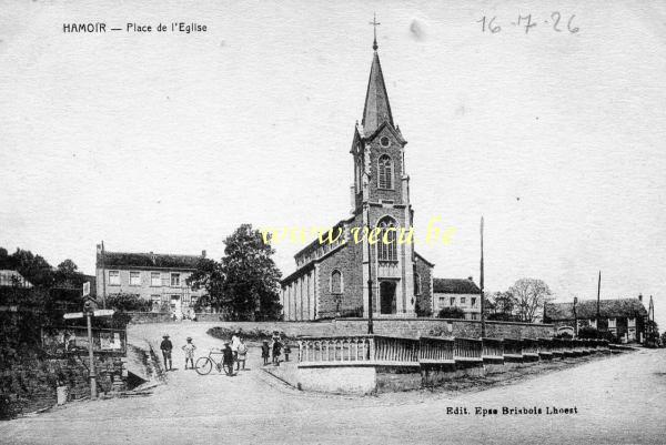 postkaart van Hamoir Place de l'Eglise