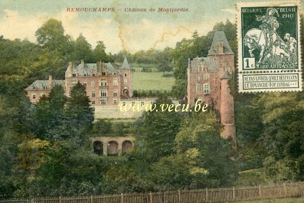 ancienne carte postale de Remouchamps Château de Montjardin