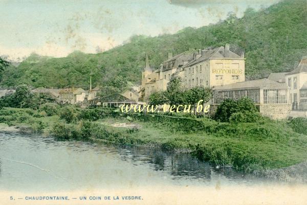 ancienne carte postale de Chaudfontaine Un coin de la Vesdre