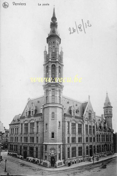 ancienne carte postale de Verviers La Poste