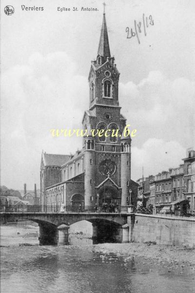 postkaart van Verviers Eglise Saint Antoine