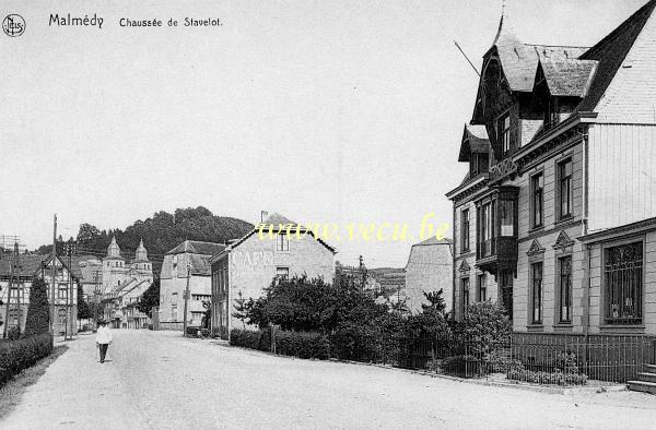 ancienne carte postale de Malmedy Chaussée de Stavelot