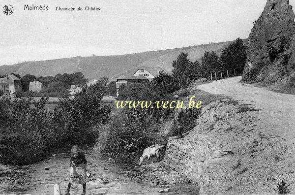 ancienne carte postale de Malmedy Chaussée de Chôdes
