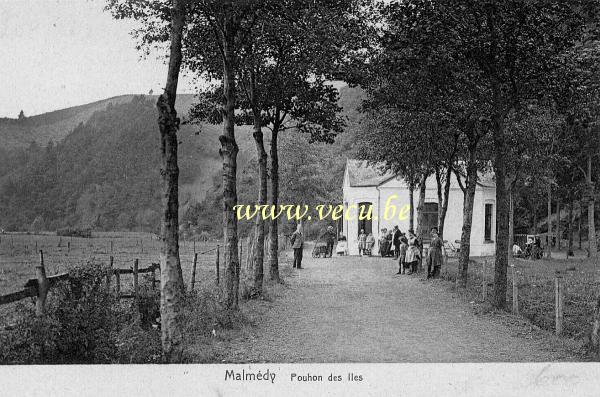 ancienne carte postale de Malmedy Pouhon des Iles