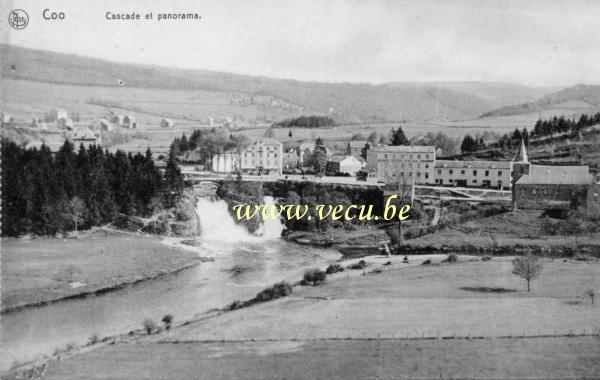 ancienne carte postale de Coo Cascade et panorama