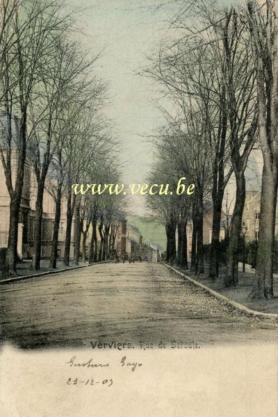 ancienne carte postale de Verviers Rue de Seroule