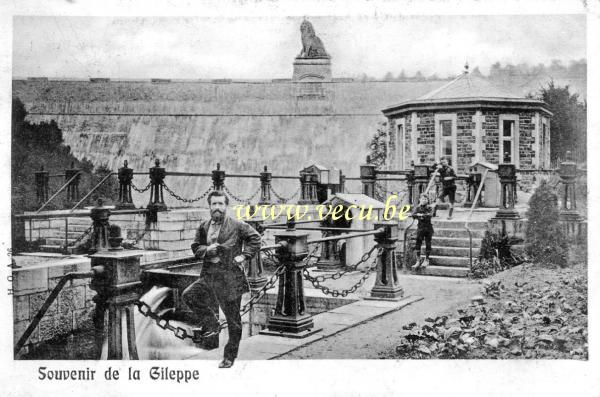 postkaart van La Gileppe Souvenir de la Gileppe