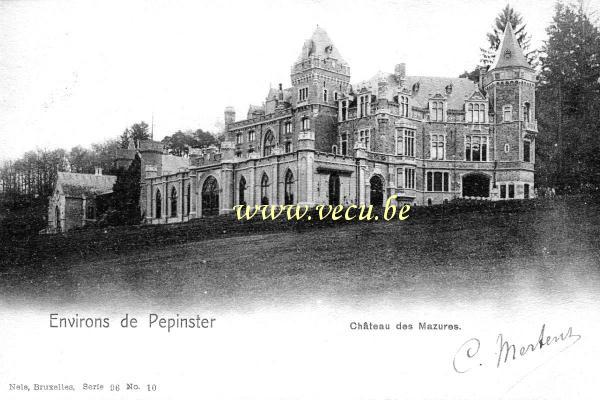 ancienne carte postale de Pepinster Château des Mazures