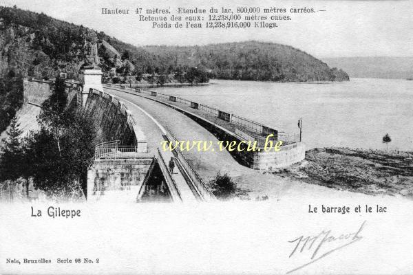 postkaart van La Gileppe Le barrage et la lac
