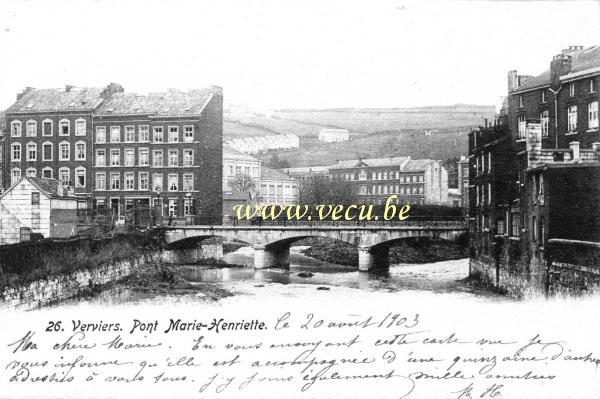 postkaart van Verviers Pont Marie-Henriette