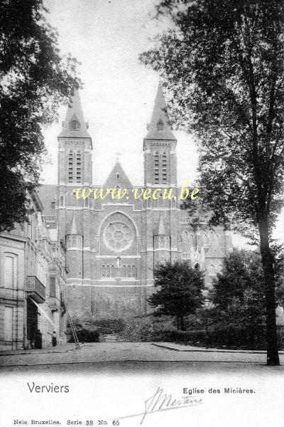 postkaart van Verviers Eglise des Minières
