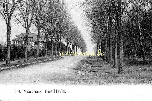ancienne carte postale de Verviers Rue Herla
