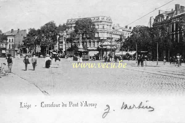 postkaart van Luik Carrefour du Pont d'Avroy