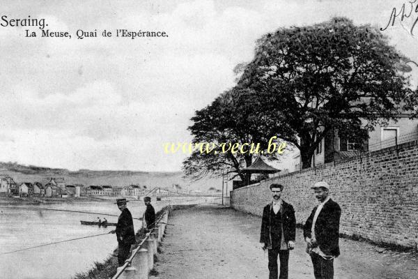 postkaart van Seraing La Meuse, Quai de l'espérance