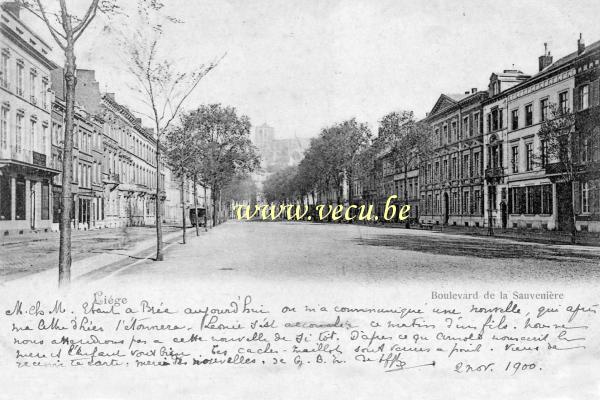 postkaart van Luik Boulevard de la Sauvenière