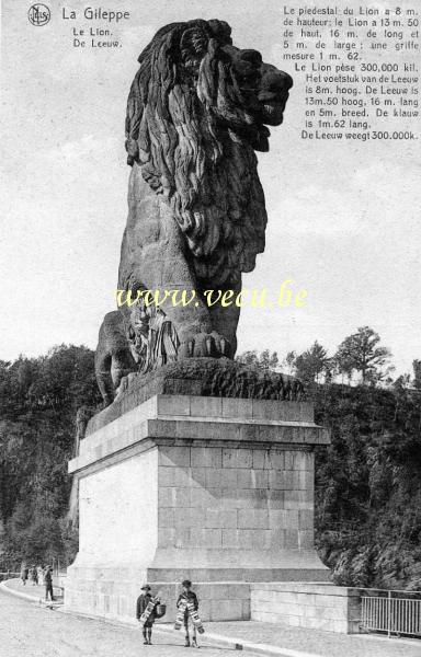 ancienne carte postale de La Gileppe Le Lion