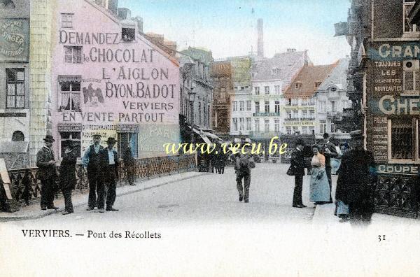 postkaart van Verviers Pont des Récollets