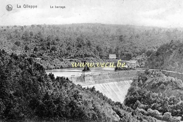 ancienne carte postale de La Gileppe Le Barrage