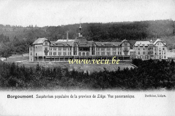 ancienne carte postale de La Gleize Borgoumont - Sanatorium populaire de la province de Liège. Vue panoramique
