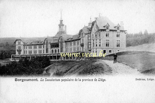 ancienne carte postale de La Gleize Borgoumont - Sanatorium populaire de la province de Liège