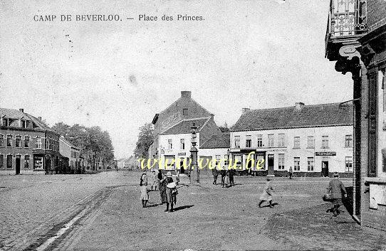 ancienne carte postale de Beverlo Camp de Beverloo - Place des Princes