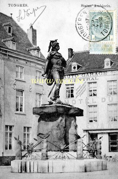 postkaart van Tongeren Statue Ambiorix