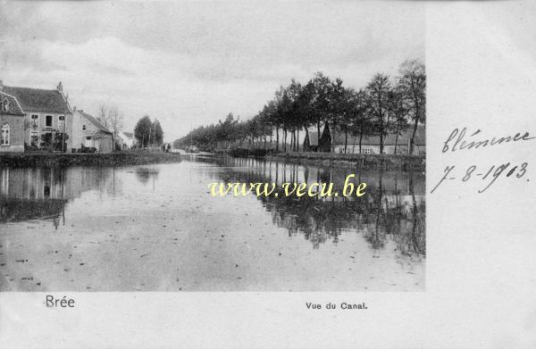ancienne carte postale de Bree Vue du Canal