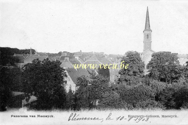 ancienne carte postale de Maaseik Panorama de Maeseyck