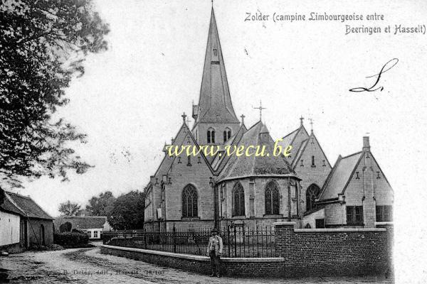 postkaart van Heusden-Zolder Zolder - Kerk