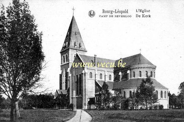 ancienne carte postale de Bourg-Léopold L'église