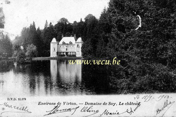 ancienne carte postale de Meix-devant-virton Domaine de Soy, le château