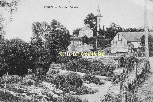 ancienne carte postale de Fanzel Pont de l'Estinale