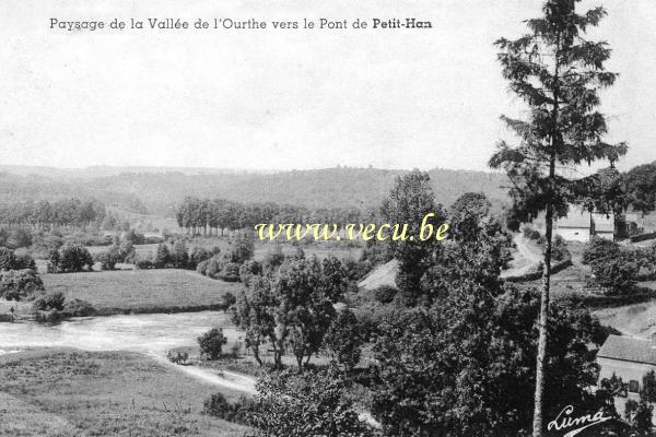 postkaart van Petit-Han Paysage de la Vallée de l'Ourthe vers le Pont de Petit-Han