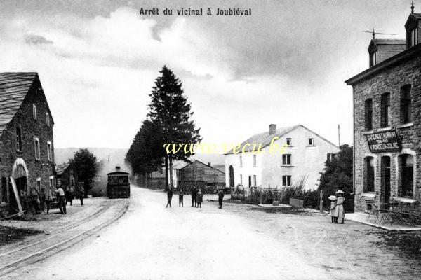 postkaart van Vielsalm Arrêt du vicinal à Joubiéval