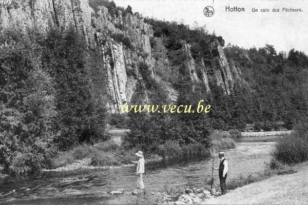 Postkaart van Hotton Un coin des pêcheurs