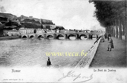 ancienne carte postale de Namur Le Pont de Jambes