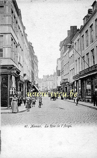 ancienne carte postale de Namur La rue de l'Ange