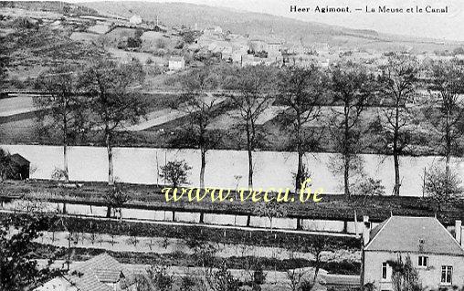 postkaart van Heer-Agimont La Meuse et le Canal