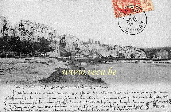 postkaart van Beez La Meuse et rochers des grands malades