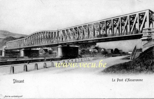 ancienne carte postale de Dinant Le pont d'Anseremme