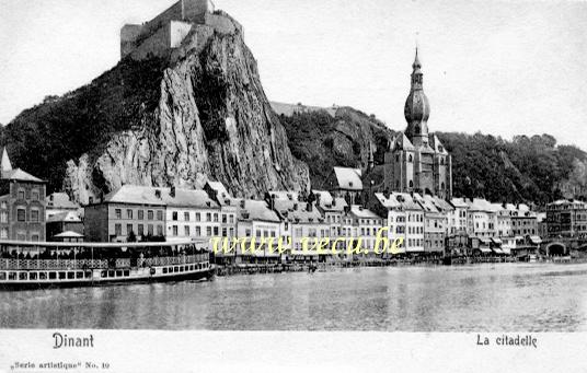 ancienne carte postale de Dinant La citadelle