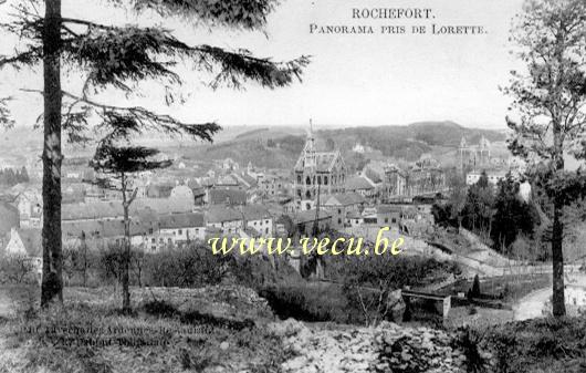 ancienne carte postale de Rochefort Panorama pris de Lorette.