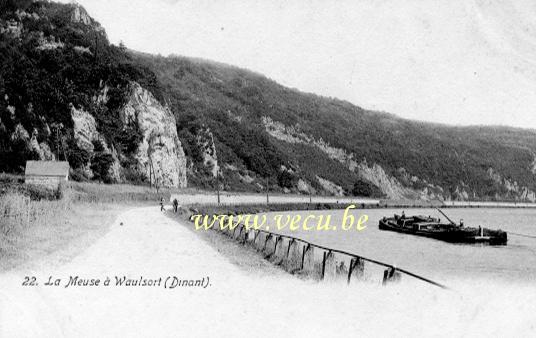 postkaart van Waulsort La Meuse à Waulsorrt.